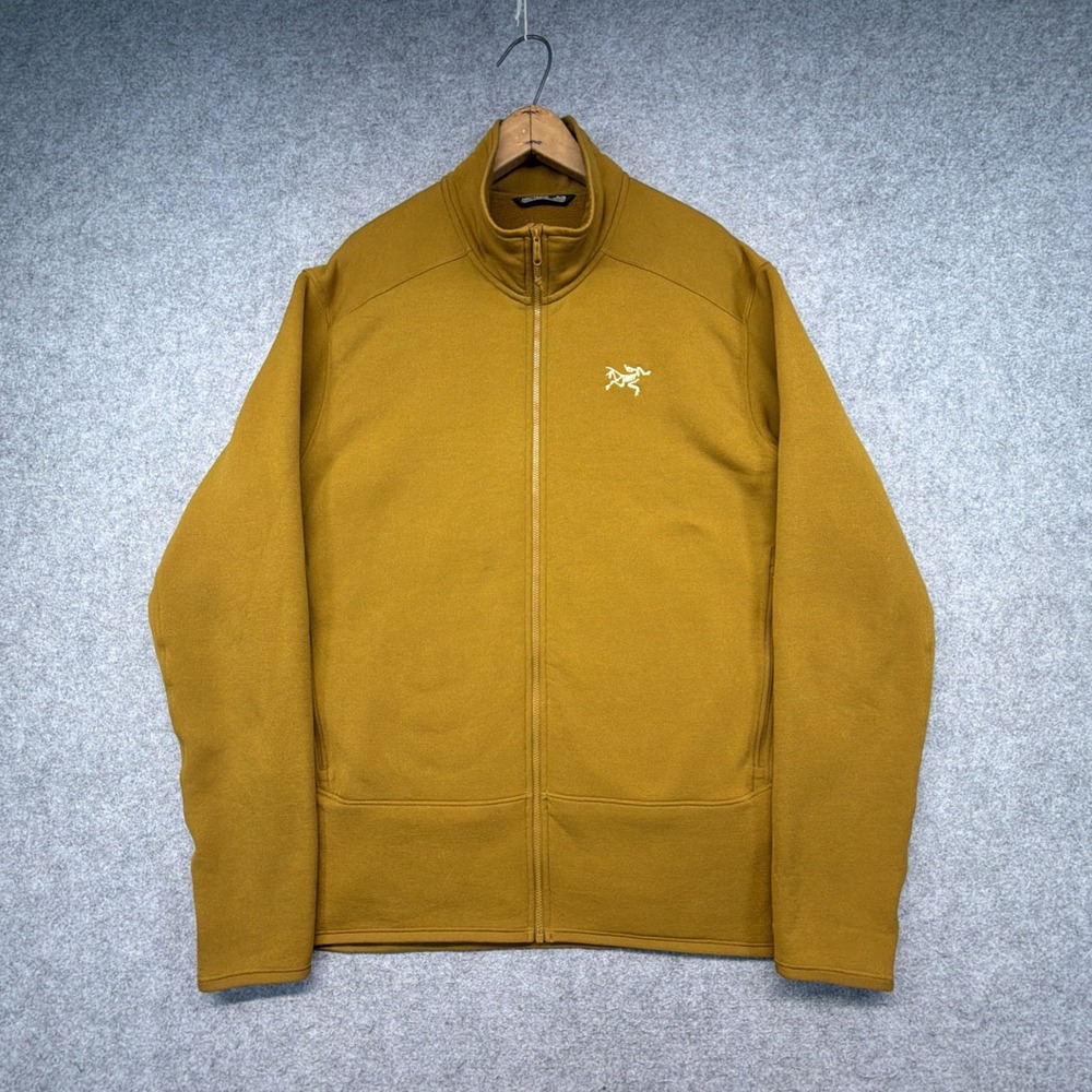 Arcteryx Kyanite Jacket Men's Full Zip Fleece Size XL Yukon Gold Gorpcore Hike